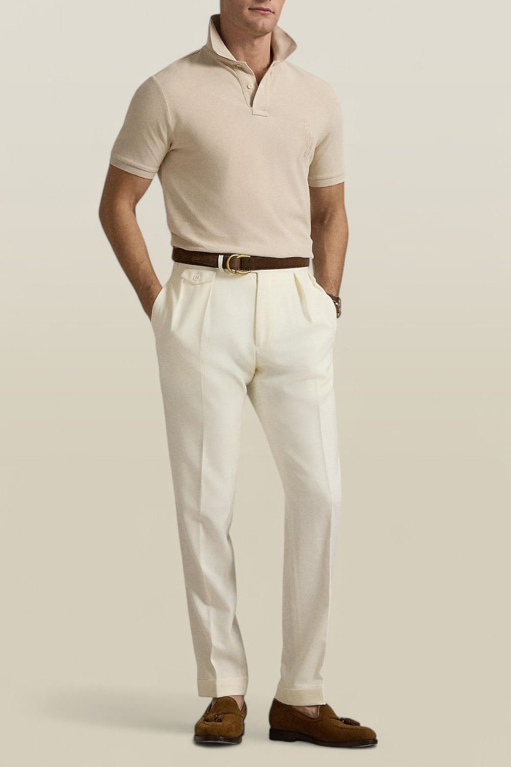 תמונת כל הלוק של חולצת פולו סלים פיט POLO RALPH LAUREN